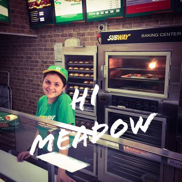 Say hi to Meadow! She works at Subway New Zealand